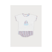 Sardon Baby Boy Sailboat Stripe Short Set